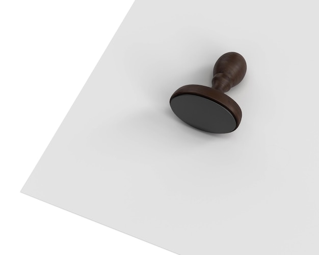 rubber stamp on white background
