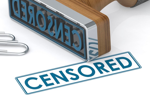 Резиновая печать с цензурным словом