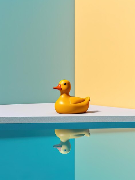 Photo rubber swimming duck