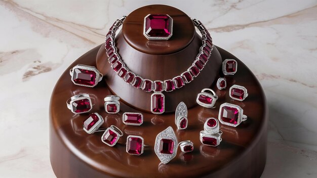 Photo rubellite rubellus gemstone jewelry