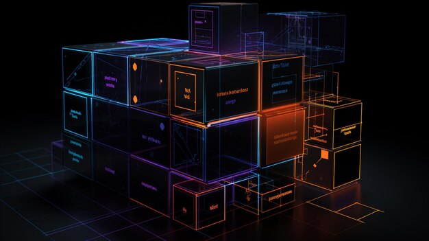 Premium AI Image | rubik’s cube black background wallpaper