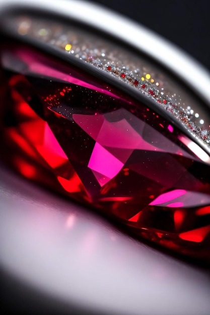 Ruby Crystal close-up macro-opname foto textuur achtergrondbehang