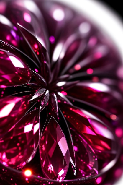 Ruby Crystal Close up Macro Shot Photo Texture Background Wallpaper