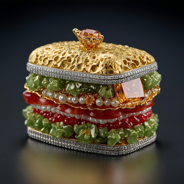 Photo ruby diamond jewellery burger