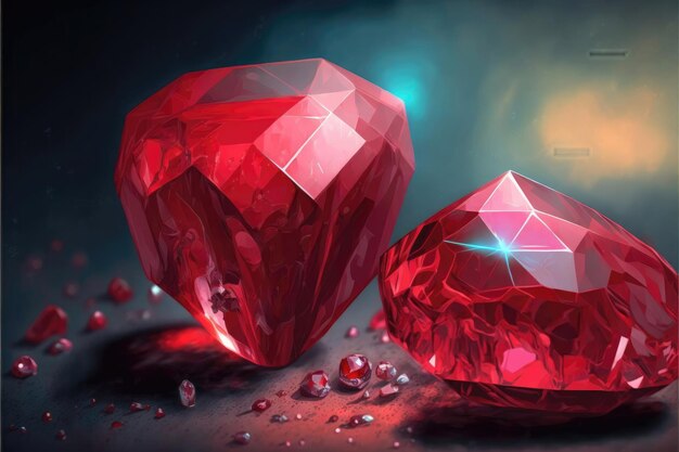 Ruby gems Jewelry made with gemstones for banner designer jewelry shop