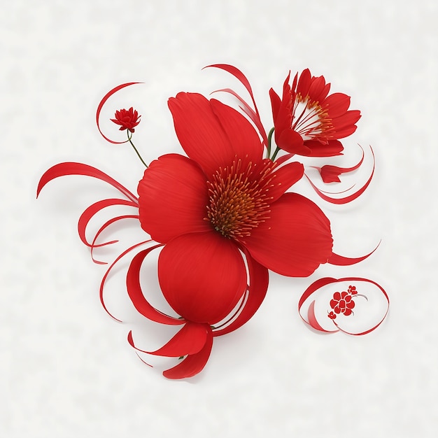 Foto compilazione del logo floreale di ruby radiance glorious vector