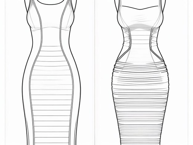 Ruched Dress Gathered Bodycon Dress Tight Party Dress Set Mode Illustratie Vector