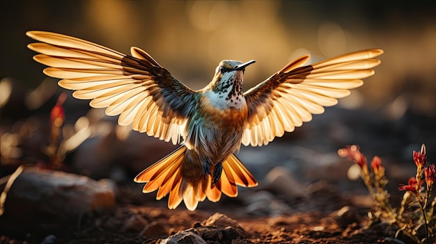 Rufous Hummingbird Flight