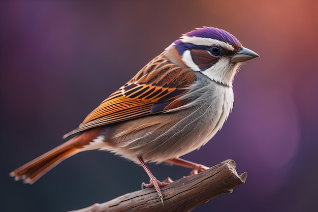 Rufousbreasted Sparrow Emberiza rufescens generative ai