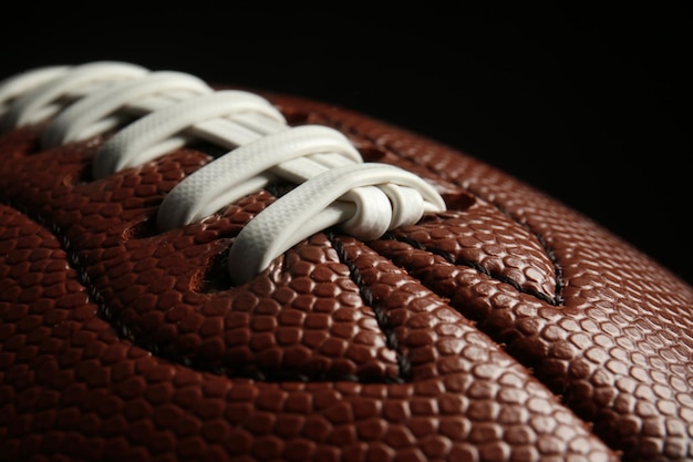 Photo rugby ball closeup