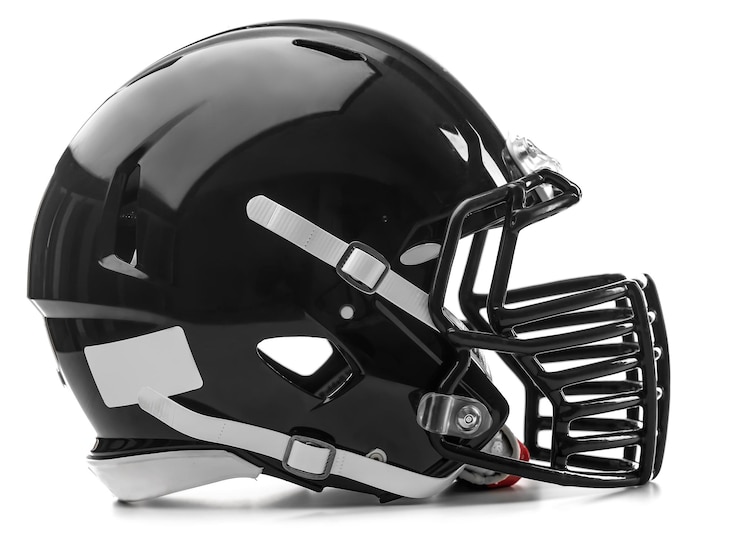 Photo rugby helmet on white background