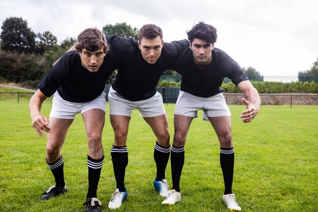 Photo rugby players ready to play