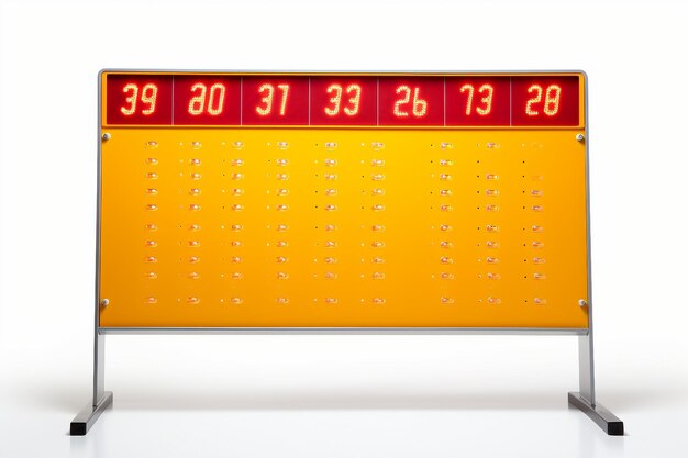 Photo rugby scoreboard showcase isolated on a transparent background