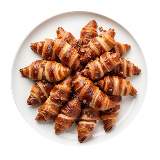 Photo rugelach israeli cuisine on white plate