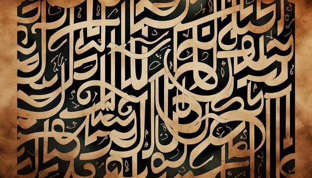 Foto stencil a modello di alfabeto arabo robusto