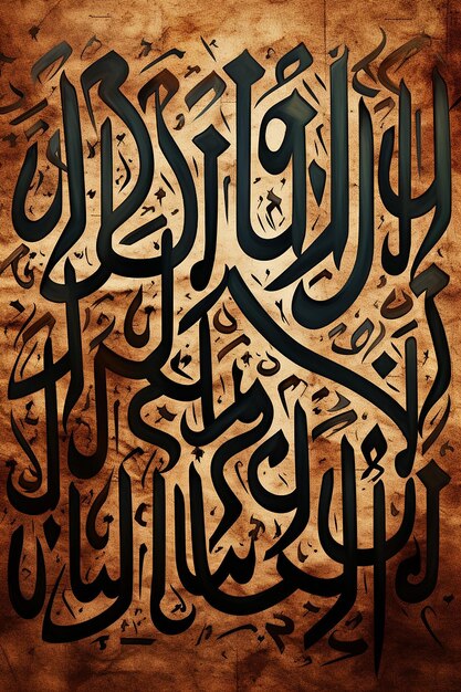 Photo rugged arabic alphabet pattern stencil