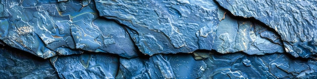 Rugged Blue Slate Rock Texture Closeup