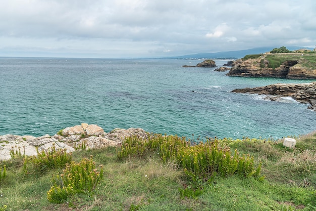 Rugged coast in Galicia Spain