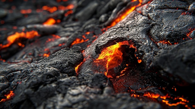 Rugged Lava Rock Texture Background