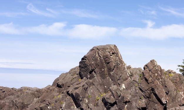 Rugged Rocks on a rocky shore on the West Coast of Pacific Ocean