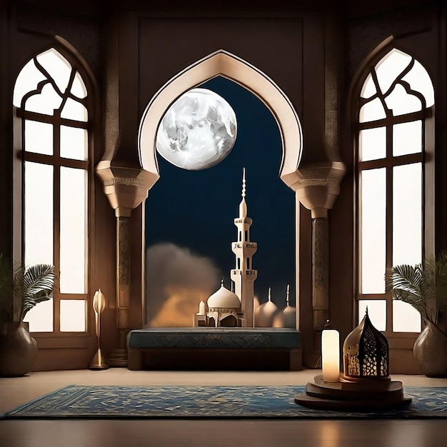 Ruimte achtergrond van de Ramadan