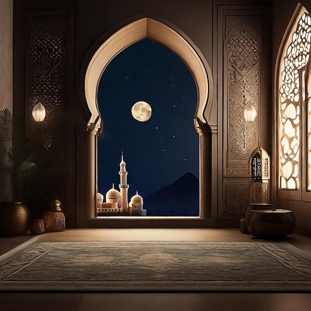 Ruimte achtergrond van de ramadan