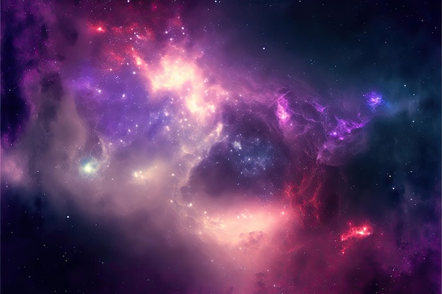 Ruimte nevel nacht galaxy illustratie Kosmos universum astronomie Generatieve AI