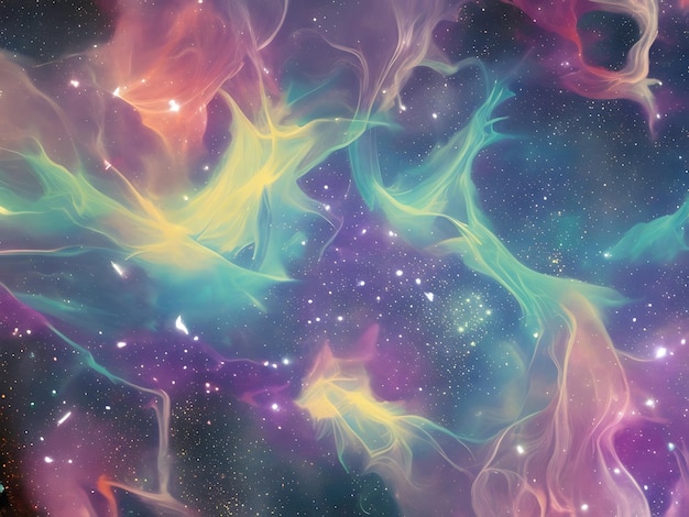 Ruimteachtergrond met sterrenstof en glanzende sterren realistische kleurrijke kosmos met nevel en Melkweg