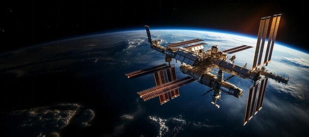 ruimtestation in een baan om de planeet Generative AI