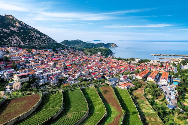 Ruimtevaart Qingdao Kustlijn landelijk pastoraal landschap