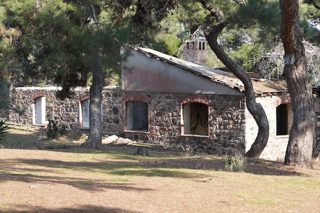 Ruined Building in Buyuk Ada Istanbul Turkiye