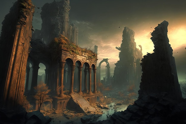 The ruined city