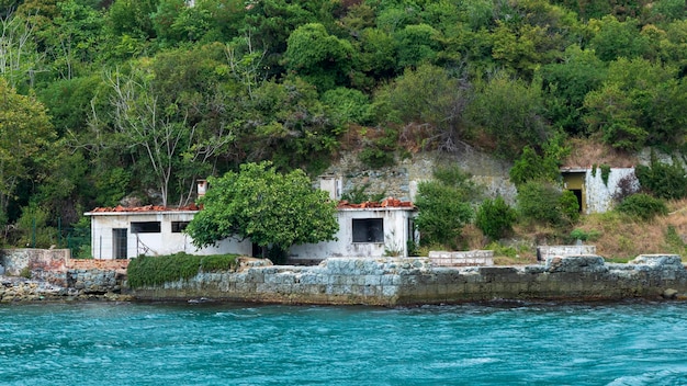 Ruined house by the sea side