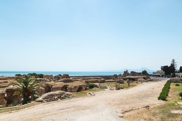 Ruïnes van Carthago, Thermen van Antoninus, kolommen en fragmenten van de muren