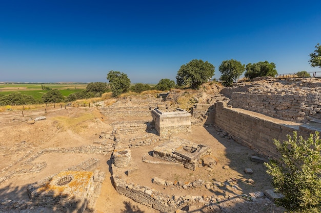 Ruïnes van de oude legendarische stad Troje