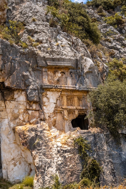 Ruïnes van de oude stad Myra in Demre tot Antalya archeologische bezienswaardigheden van Turkije