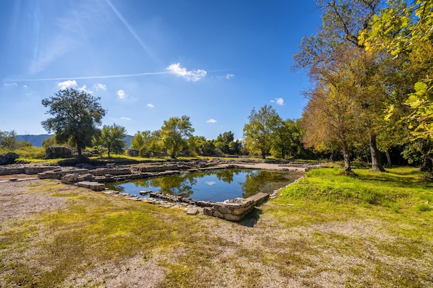 Ruïnes van de romeinse villa in diaporit in butrint