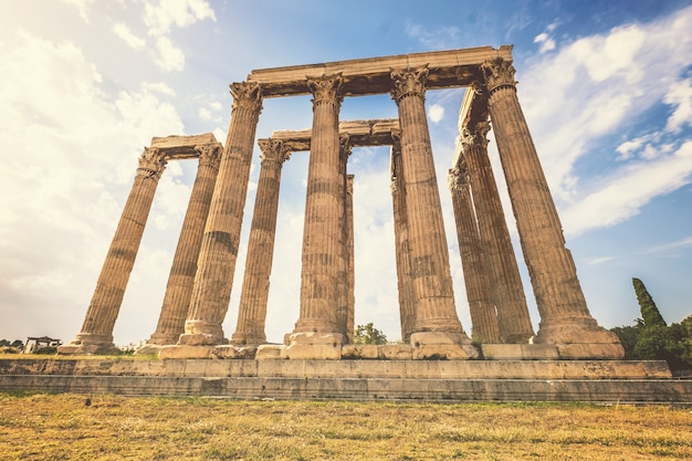 Ruïnes van de tempel van de Olympische Zeus in Athene