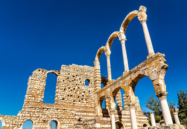 Ruïnes van de Umayyad-citadel in Anjar.