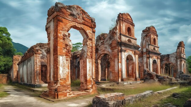 Ruïnes van een kasteel in Vietnam Generative Ai