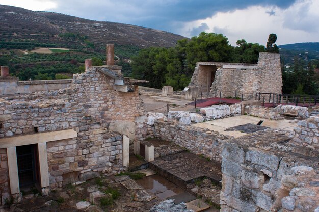 Ruïnes van het labyrint van de Minotaurus op Kreta.