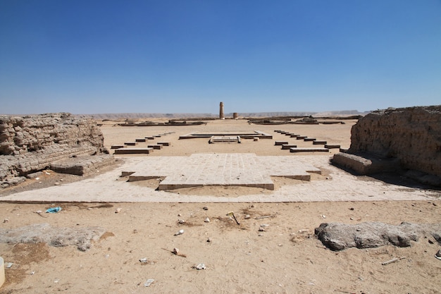 Ruïnes van het paleis in amarna, egypte