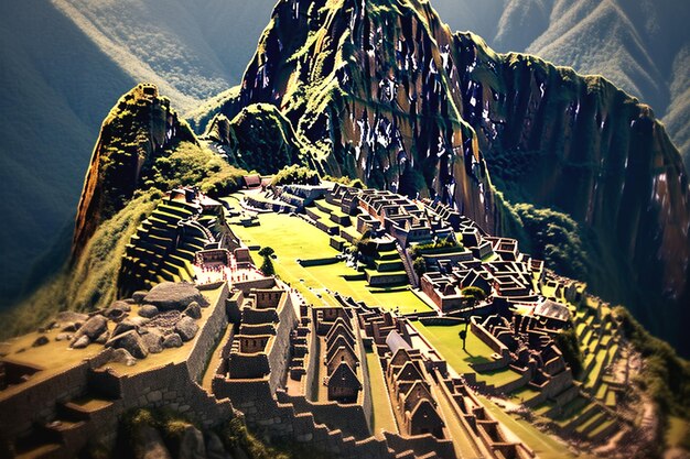 Foto ruïnes van machu picchu