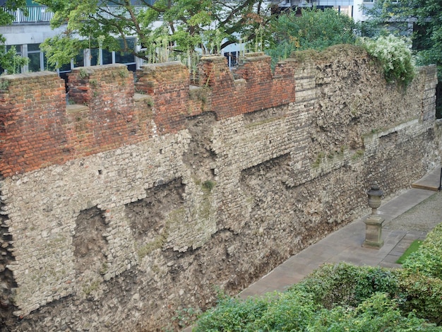 Ruïnes van Romeinse stadsmuren in Londen