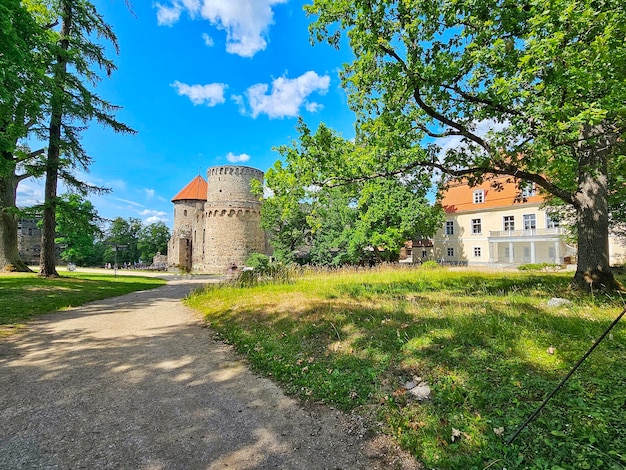 Photo ruins of the ancient castle of cesis in latvia