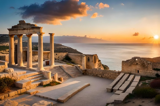 The ruins of the ancient city of corfu