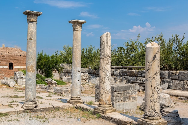 トルコの古代都市エフェソスの遺跡