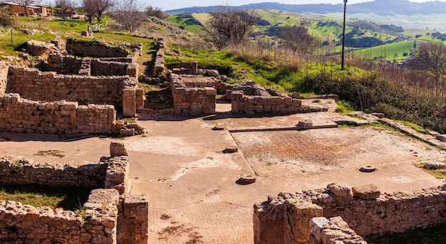 Rovine dell'antica città di morgantina sicilia