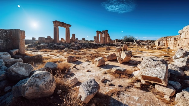 Ruins of the ancient city of palmyra