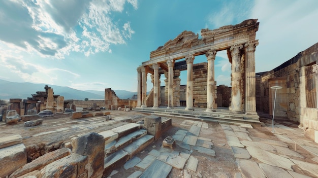 The ruins of the ancient city of palmyra